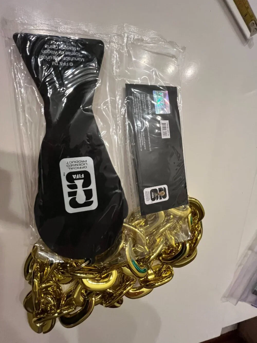 World Cup 2026 Gold Fan Chain with Trophy Pendant SET OF TWO (NWT)